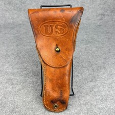 Vintage WWII US Army M1916 Leather Flap Holster Colt 1911 .45 Pistol BOYT 45-1 picture