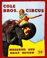 COLE BROS. CIRCUS MAGAZINE AND DAILY REVIEW PROGRAM BOOKLET 1949 VINTAGE picture