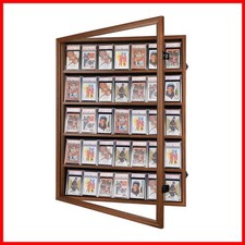 Temgee 35 Card Sports Card Wall-Mounted Display Case Walnut picture