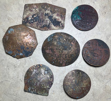 Seven various New Mexico chauffeur badges-New Mexico metal detecting finds picture