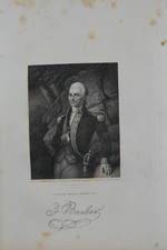 Antique Revolutionary War Colonel Francis Barber 1834 Engraving Art Original picture