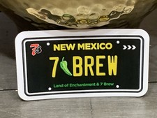 1- 7 Brew NEW MEXICO State License Plate Sticker National Coffee Day 9/29/26 picture