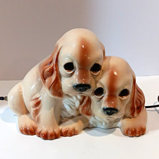  VINTAGE 1956 Leland Claes Cocker Spaniel Dog TV Lamp WORKS -Marked E-21703 picture
