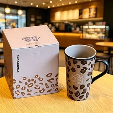 Authentic Starbucks China 2026 Retro Leopard Print 16oz Ceramic Mug picture
