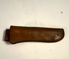 Brown Leather Knife Sheath w/ Belt Loop, Full Coverage, Ambidextrous picture
