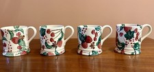 Rare VTG Early GTC Emma Bridgewater Half Pint 4pc Mug Set Summer Fruits c1990's picture