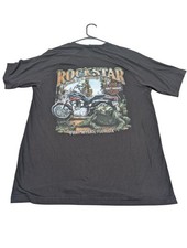 Harley-Davidson Men's Black 'Twin' Rockstar Fort Myers Florida Logo Tee (Large) picture