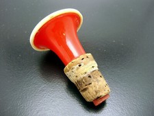 Vintage Lucite Plastic Ironing Bottle Sprinkler Head Spout Red Off White picture