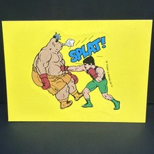 1989 Topps Nintendo Sticker #25 - Punch Out, Little Mac, King Hippo, 
