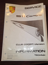 1987 Porsche 911 Carrera Club Sport Factory Service Information Manual picture