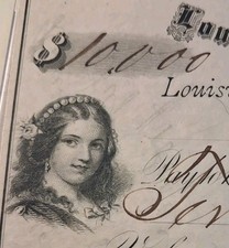 SLING'S 🪙RARE $10,000 1874 Louisville Kentucky Bridge Co Original Bank🏦 Check  picture