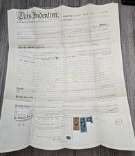 Rare 1863 Philadelphia Mortgage Deed w/ Civil War Revenue Stamps Chatham Street picture
