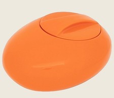 CHACOM CERAMIC PIPE TOBACCO JAR / ORANGE, NEW IN BOX picture