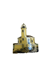 Coquille River Lighthouse Enamel Pin Pinback Canyon Oregon  picture