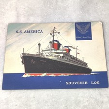 Original SS America Souvenir Log 7 x 5 United States Lines Voyage 235 picture