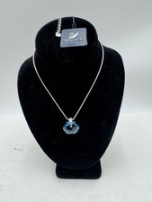 Swarovski Crystal Necklace Blue Scallop Clam Shell Pendant 1515556 SWAM picture