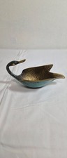 Vintage 1950's Oppenheim enameled brass duck trinket bowl picture