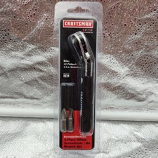 Tool 3-Piece Offset Reversible Ratcheting Screwdriver Sears Craftsman USA 41716 picture