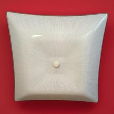 Vintage 1960s-1970s MCM Retro 3D Atomic Large Square Ceiling Light Fixture picture
