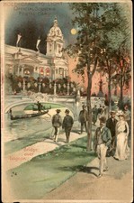 1904 St. Louis World's Fair Lagoon Bridge HTL Hold to Light Postcard bhn picture