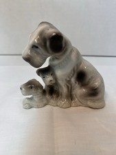 Vintage Made in Japan Ceramic Dog Mother & 2 Puppies Figurine picture