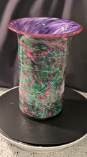 Vintage Avondale Studio Art Glass Posy Vase Hand Blown Signed Wales MINT Conditi picture