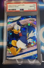 2025 Topps Chrome Sapphire Disney Donald Duck PSA 10 picture