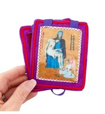 Purple Scapular Benediction & Protection Marie Julie Jahenny Escapulario Morado picture