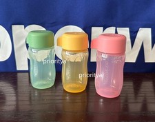 Tupperware Mini Eco Snack Liquid Candy Bottle 3oz 90mL Spring Blossom Set 3 New picture