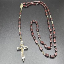 Vtg 1950 Vatican Holy Year Reliquary Rosary Catacomb Terra Roma Italy Crucifix picture