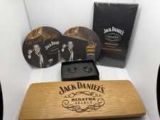 Jack Daniels Sinatra Select Collection RARE Wood Barrel Coasters Cuff Link Book picture