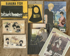 Official Banana Fish anime goods LOT: clear files, acrylic keychains, and masks picture