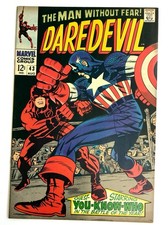 Daredevil #43 1968 6.0 F 🔑 1st Battle Daredevil Vs Captain America picture