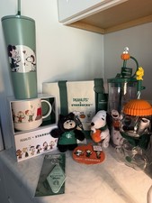 Starbucks Peanuts Snoopy Collection Lot of 9 items picture