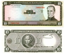 u Reproduction Note El Salvador 10 Colones 1980 Pick #129   5564R picture