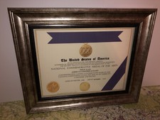 NATIONAL MEDAL OF THE ARTS / COMMEMORATIVE AWARD CERTIFICATE ~ Type-1 picture