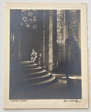Yousuf Karsh Signed Christmas Card “Chartres Cathedral” 1952. 100% Authentic picture