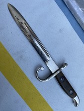 Miniature Belgian M1889 Bayonet Letter Opener Knife Ebony&chrome Steel Reservist picture