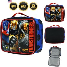 Transformers Lunch Box Autobots Optimus Prime Bumblebee Grimlock Insulated Lu... picture