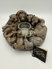 Windstone Editions M Pena Circle Of Ark Animals Candle Holder Lamp VTG NIOB picture