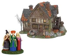 Dept 56 THE SANDERSON SISTER'S COTTAGE + AMOK AMOK Set of 2 Disney Hocus Pocus picture