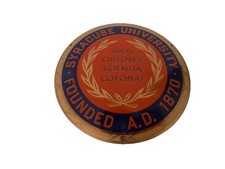 Vintage Syracuse University brass plaque or license plate topper picture