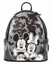 Loungefly Disney Mickey & Minnie Ghost Light Up Glow Mini  Backpack NWT picture