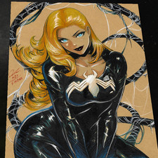 Gwen Stacy x Venom Art Print Signed 8.5x11 | Art by Keyeske picture