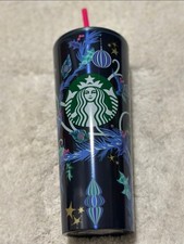Starbucks Holiday 2024 Peacock Stainless Steel 24 oz Cup Brand New picture