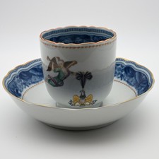 Mottahedeh Diplomatic Reception Rooms Cup and Saucer Set Chinese Export 1810 picture