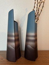 VINTAGE OTAGIRI JAPAN – MATCHING SET OF 2 SCULPTURAL VASES picture