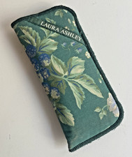 LAURA ASHLEY Bramble Floral Soft Fabric Eyeglass Case *Vintage* picture