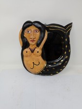 Indonesian / Balinese Handcrafted Wooden Small Mermaid Mirror picture