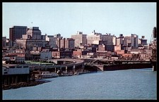 Portland Oregon Skyline Willamette River Vintage Postcard 1960s Photo picture